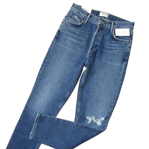 NWT AGOLDE Nico High Rise Slim in Shoreline Stretch Jeans 28 $168 - Picture 5 of 10